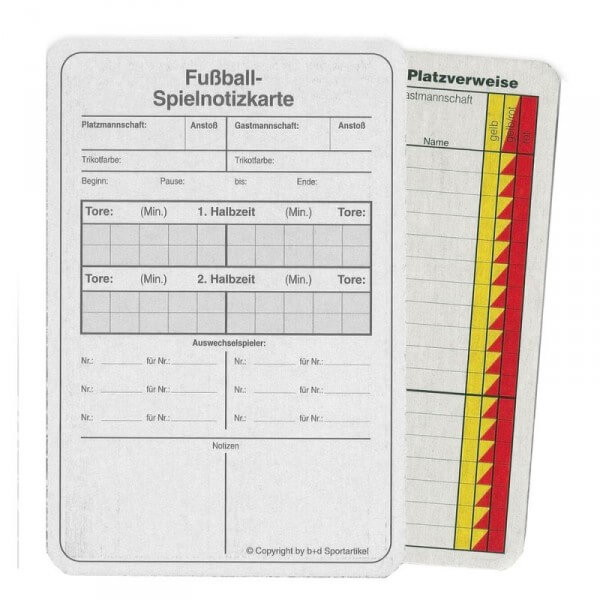 B+D Spielnotizkarte Classic 