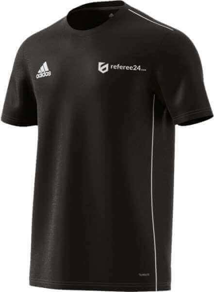 adidas Core 18 Training Jersey - schwarz - inkl. referee24.com Logo