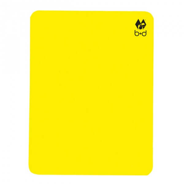 b+d Schiedsrichter Disziplinarkarte - gelb
